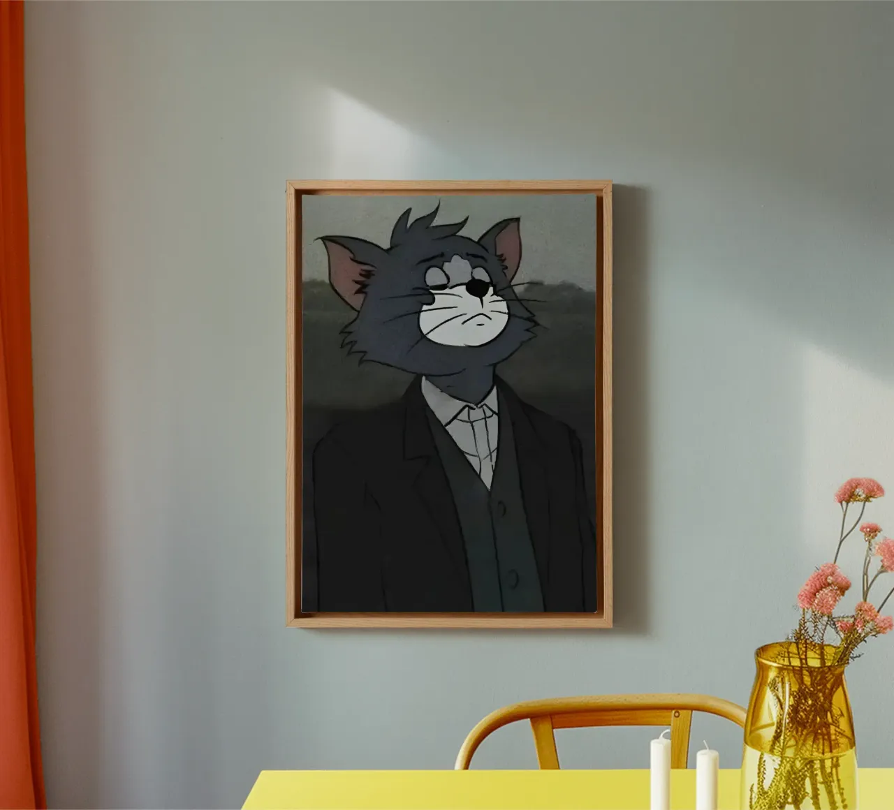 Tim sad expression tela da Low poly art
