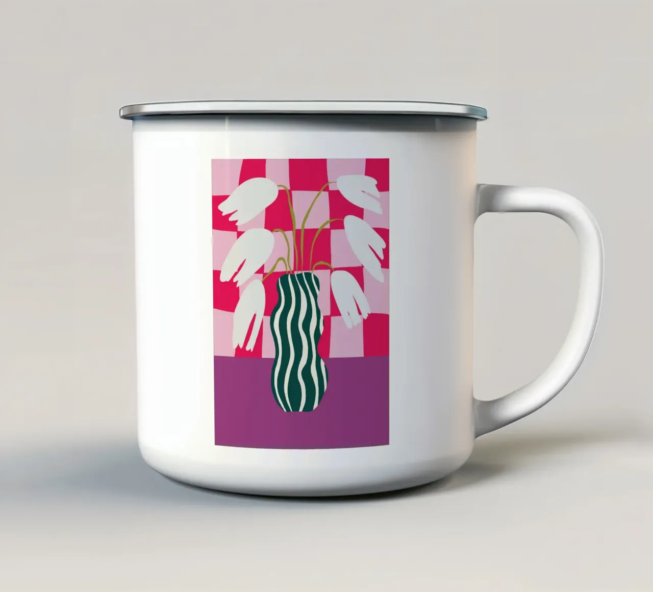 Bellezze in fiore tazza in smalto da Miho Art Studio