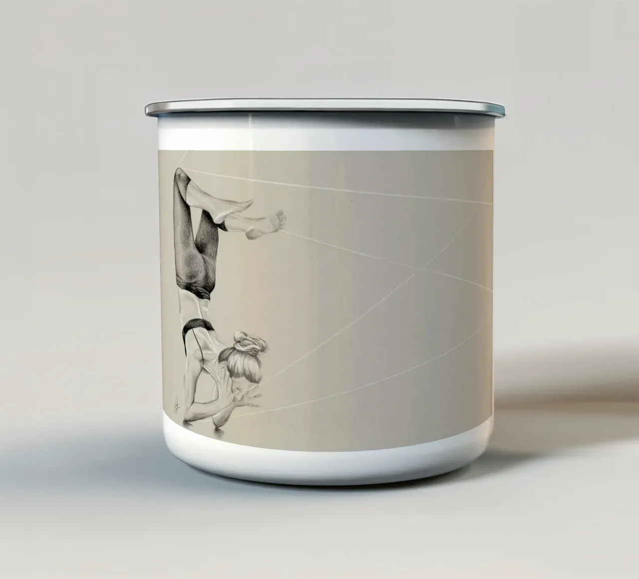 Yoga 2 tazza in smalto da Libby Watkins