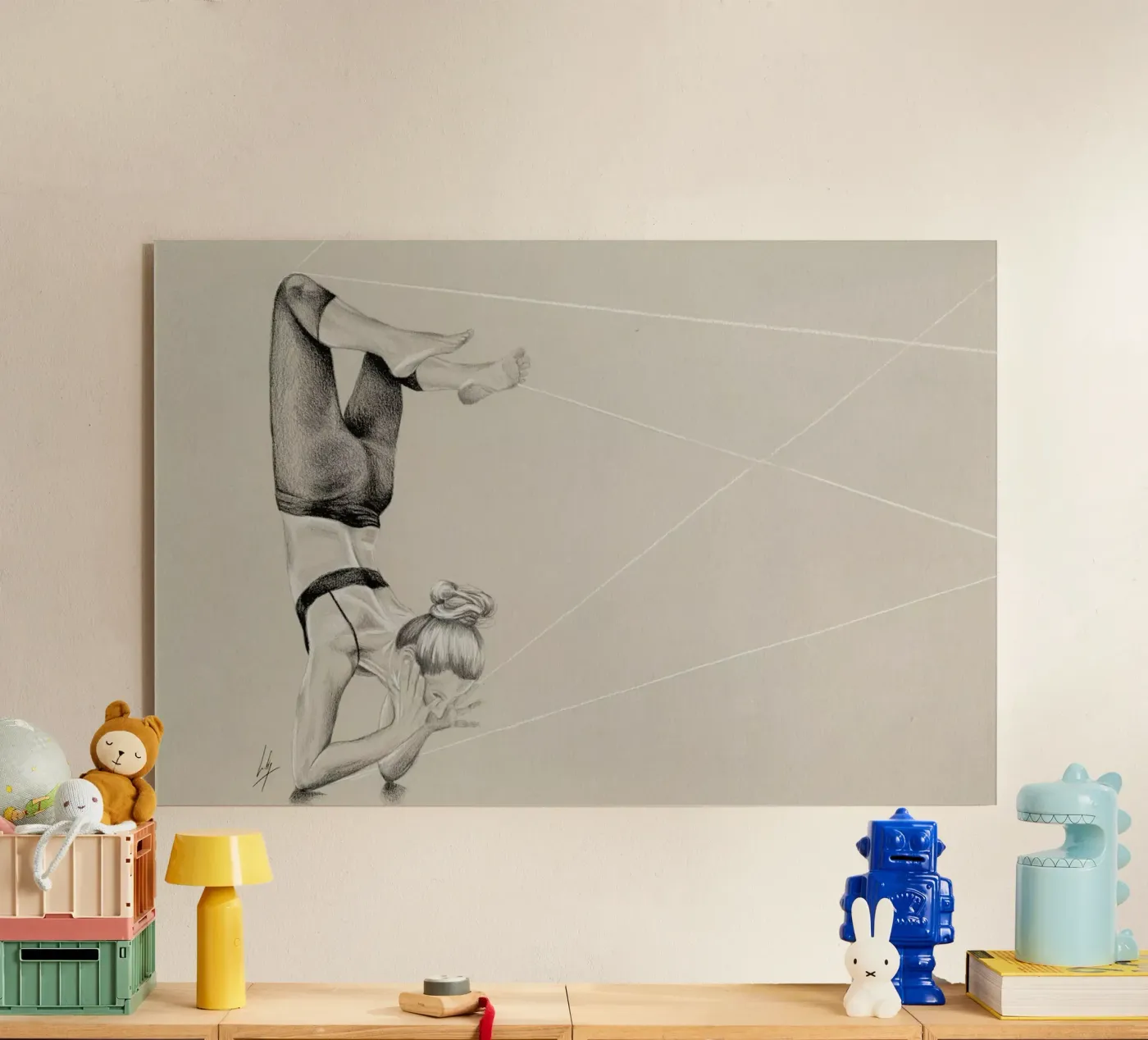Yoga 2 acrylic glass by Libby Watkins