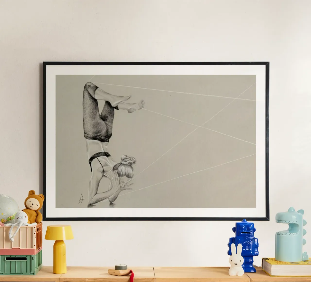 Yoga 2 poster con telaio in legno da Libby Watkins