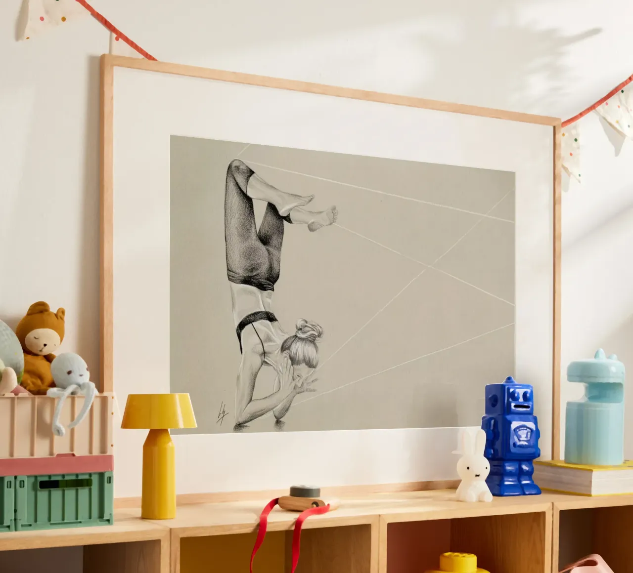 Yoga 2 poster con telaio in legno da Libby Watkins