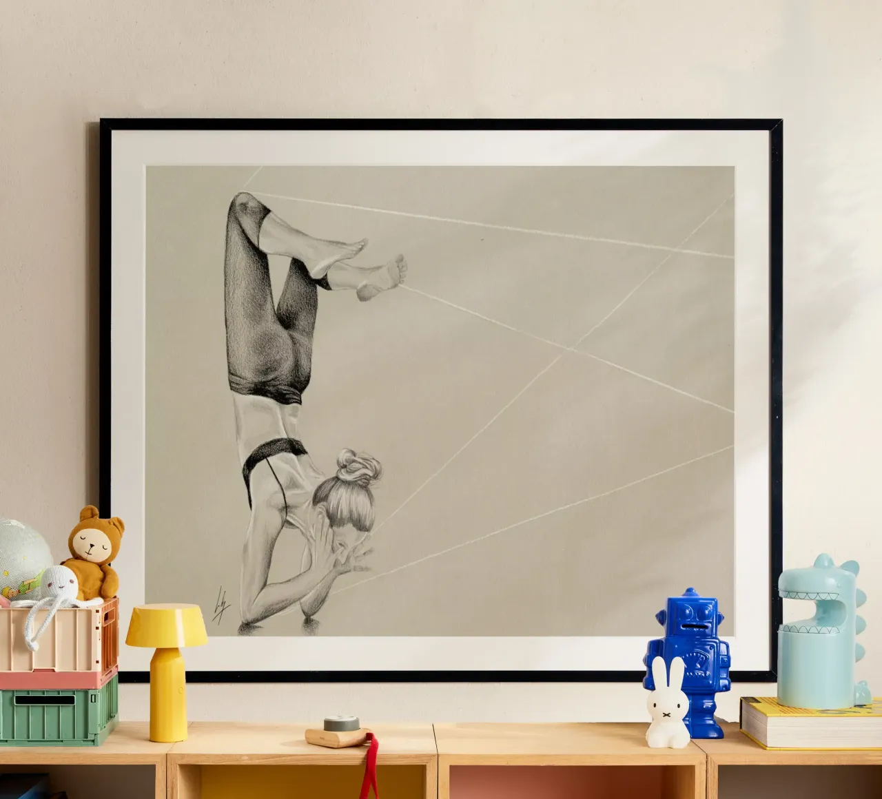 Yoga 2 poster con telaio in legno da Libby Watkins