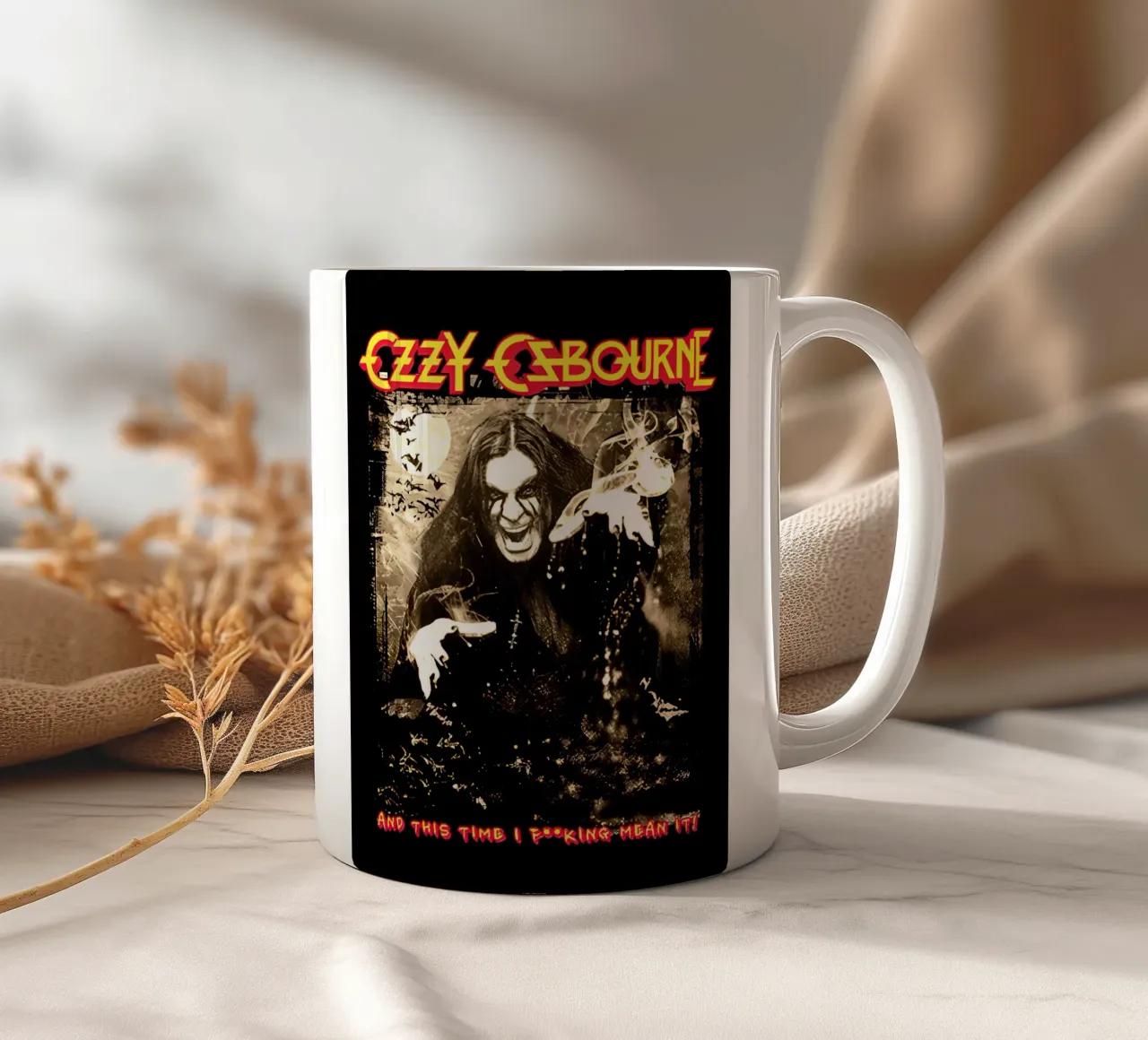 ozzy osbourne tazza in ceramica da rock music
