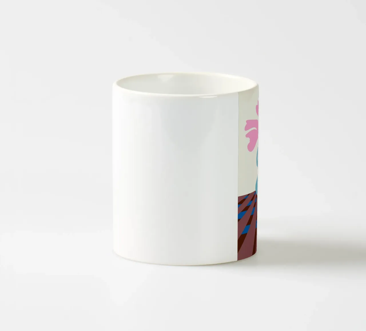 Fiori su argilla tazza in ceramica da Miho Art Studio