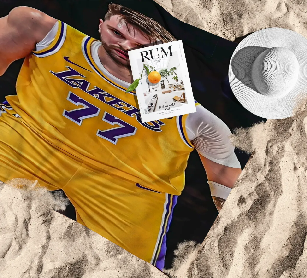 Luka Dončić telo mare da Low poly art