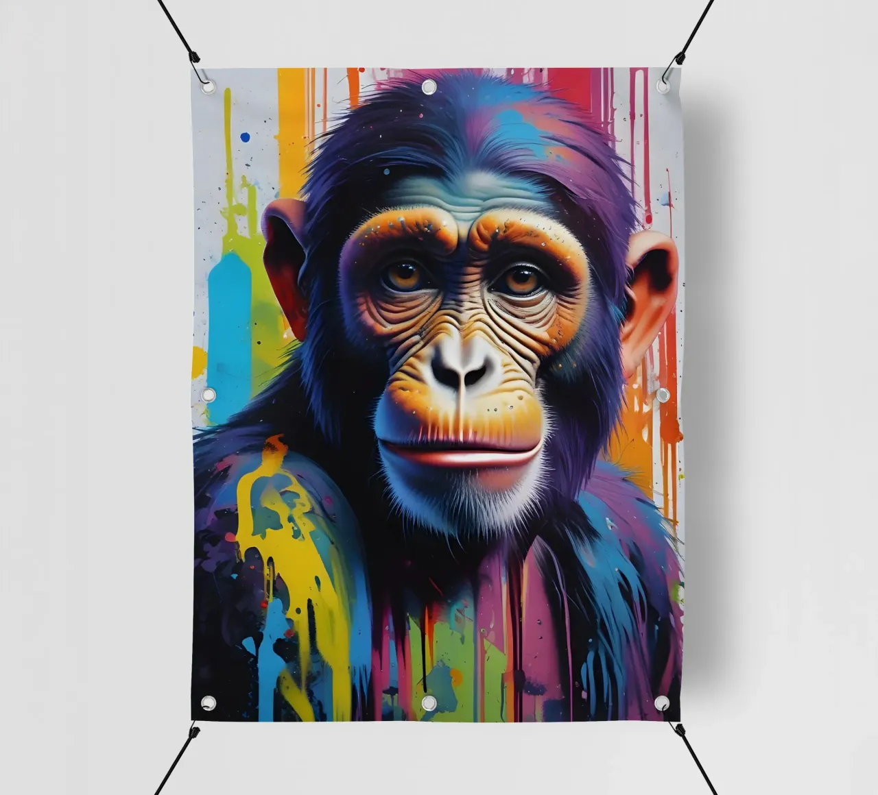 Monkey graffiti art telo in pvc da MakArena