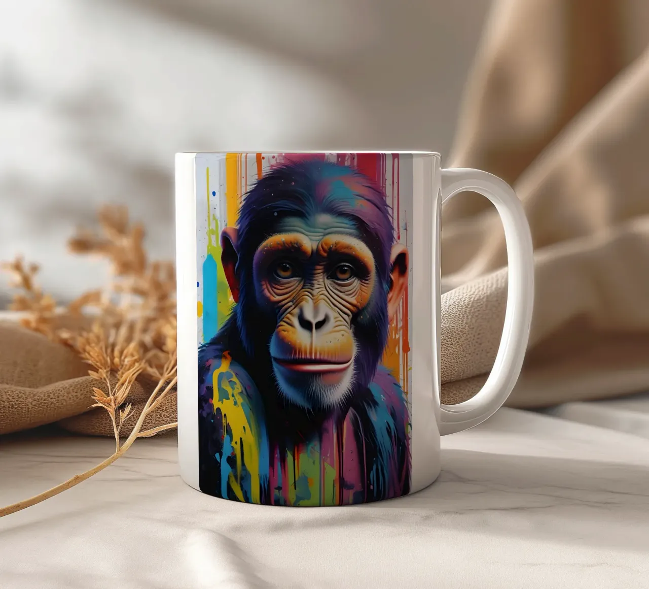 Monkey graffiti art tazza in ceramica da MakArena