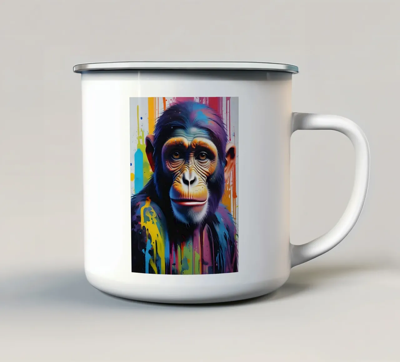 Monkey graffiti art tazza in smalto da MakArena