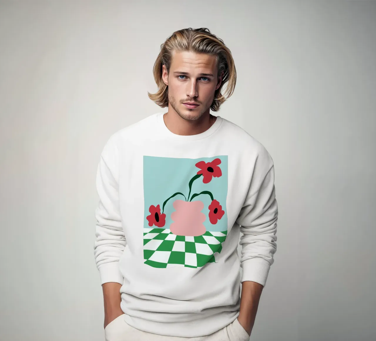 Fiori su argilla felpa da Miho Art Studio