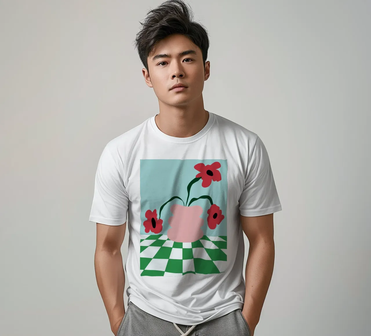 Fiori su argilla t-shirt da Miho Art Studio