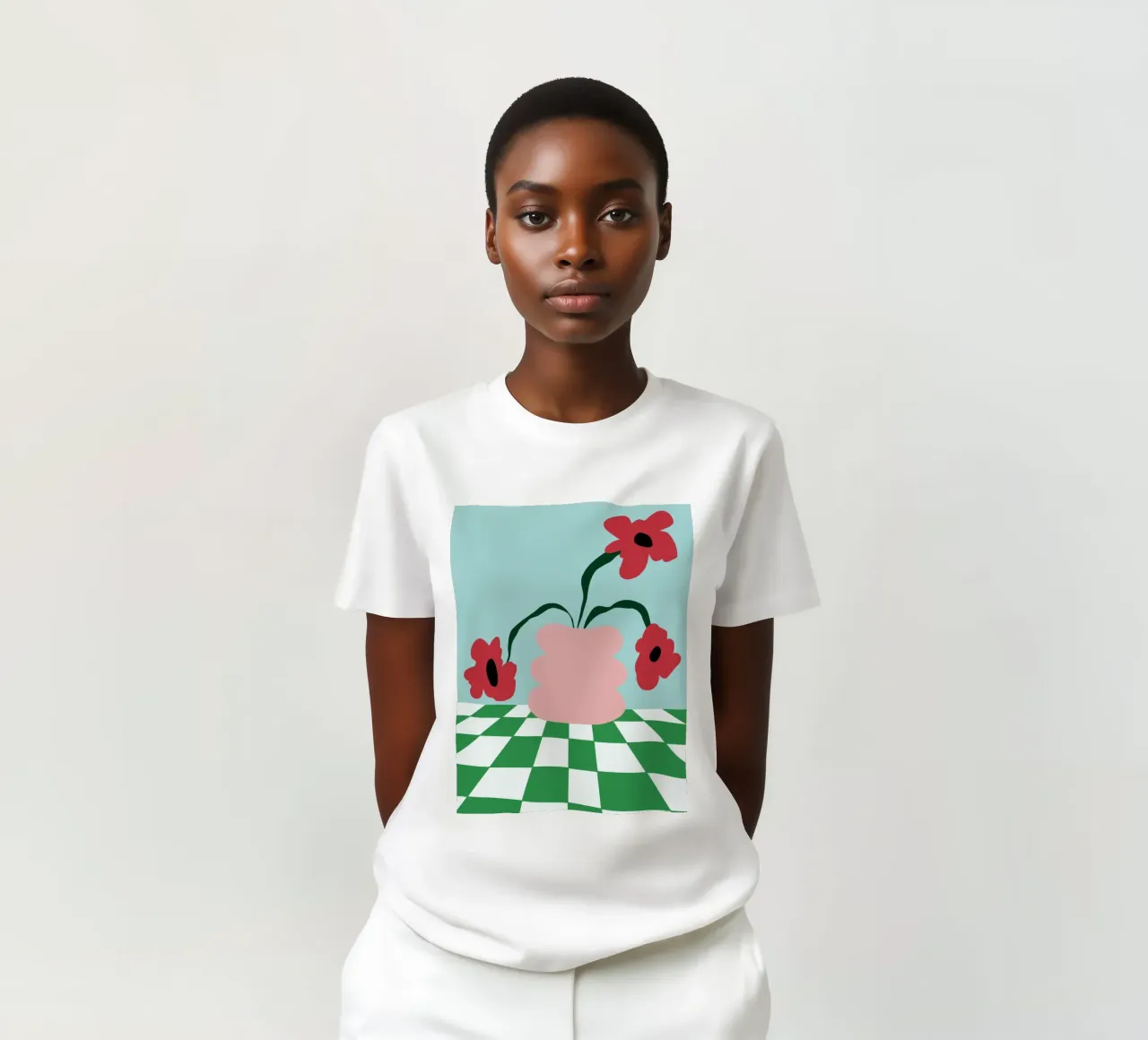 Fiori su argilla t-shirt da Miho Art Studio