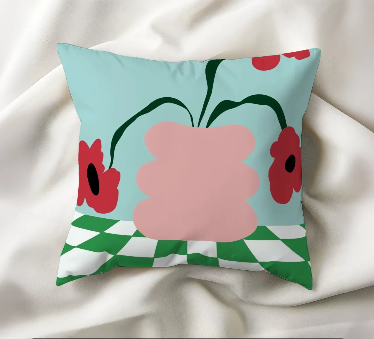 Fiori su argilla cuscino da Miho Art Studio