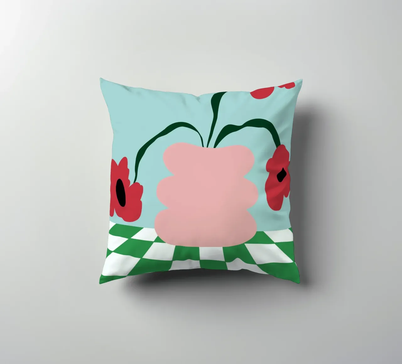 Fiori su argilla cuscino da Miho Art Studio