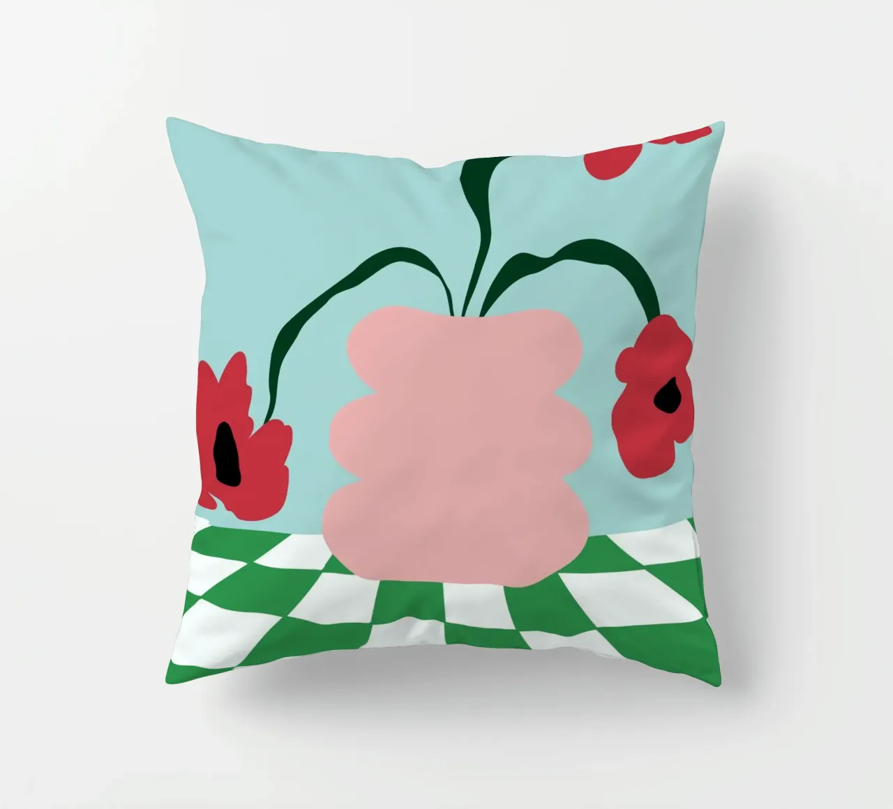 Fiori su argilla cuscino da Miho Art Studio