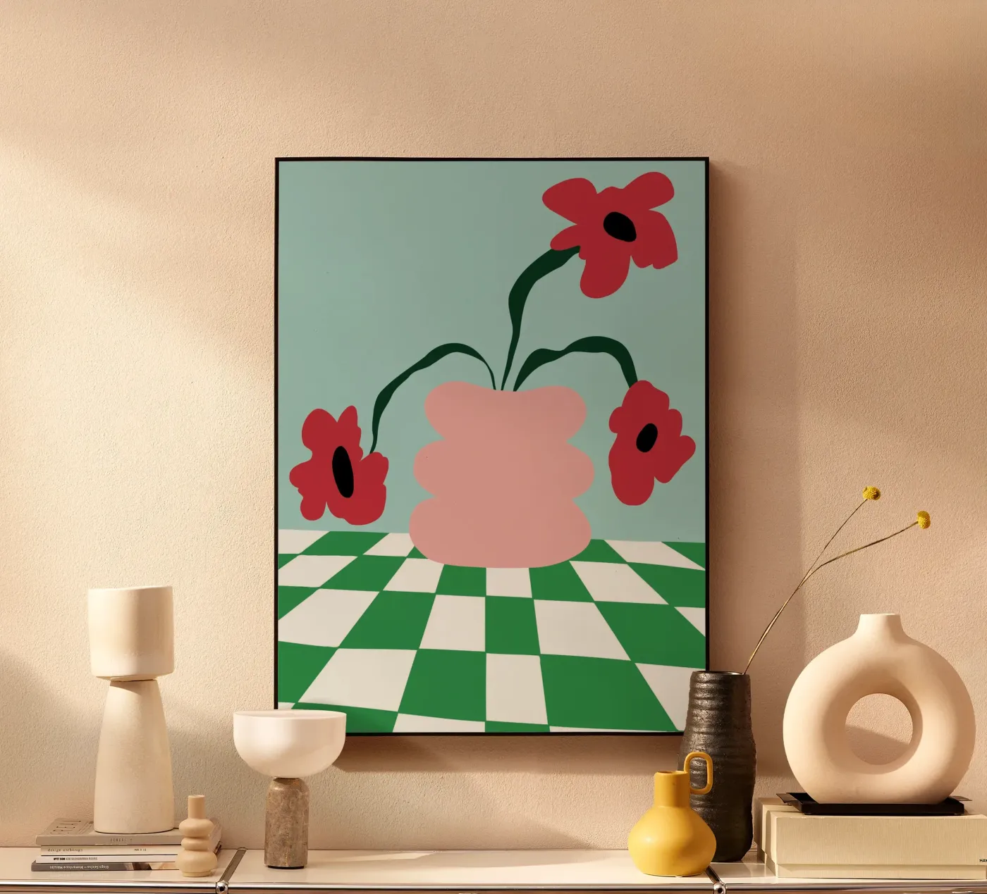 Fiori su argilla plexiglass da Miho Art Studio