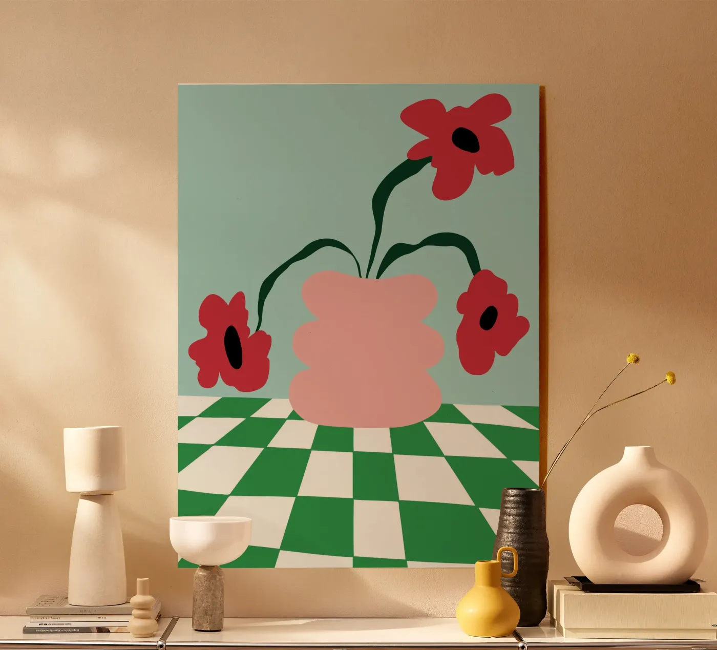 Fiori su argilla plexiglass da Miho Art Studio