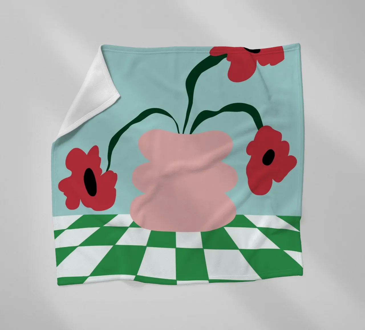 Fiori su argilla coperta in pile da Miho Art Studio