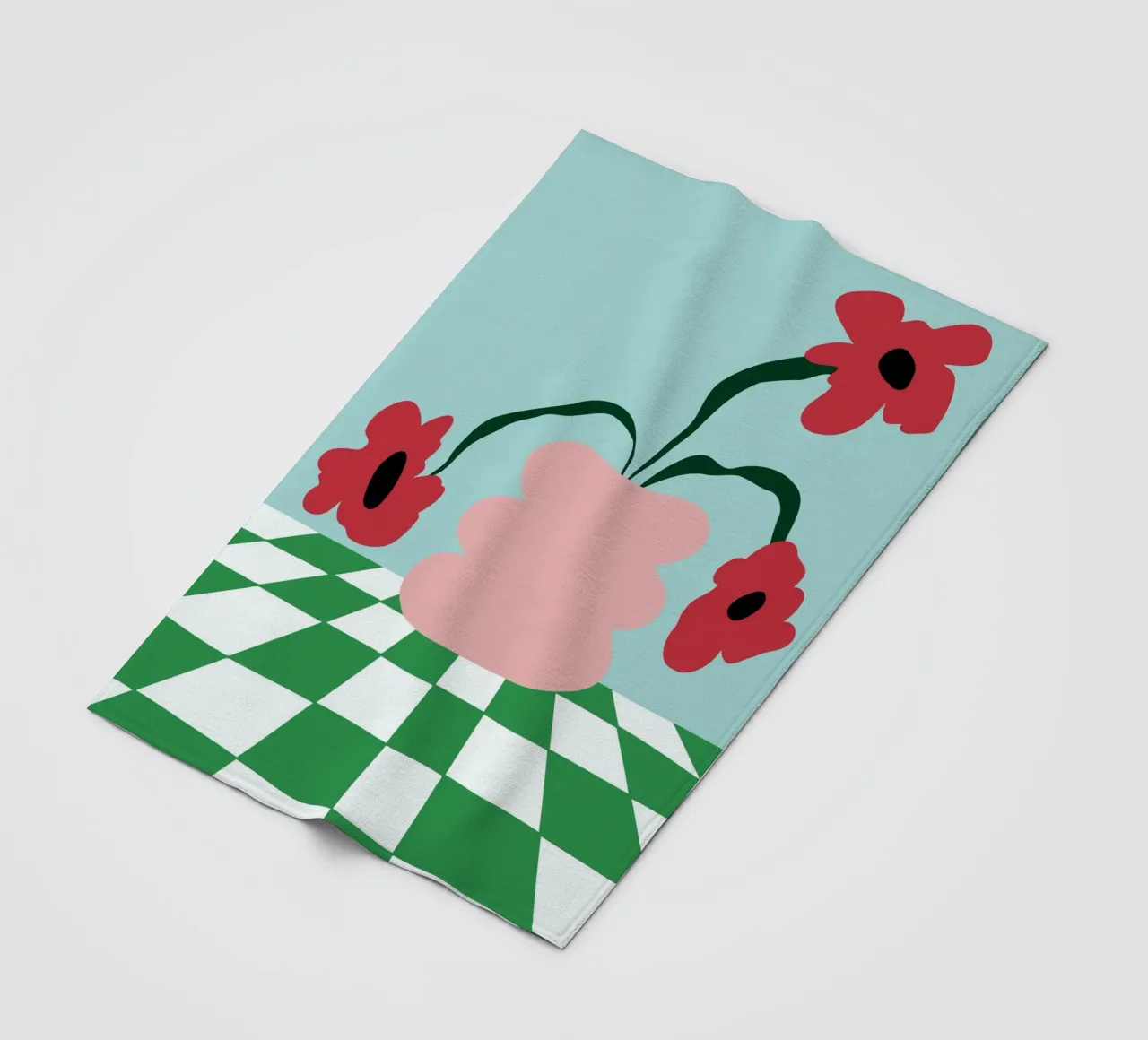Fiori su argilla coperta in pile da Miho Art Studio