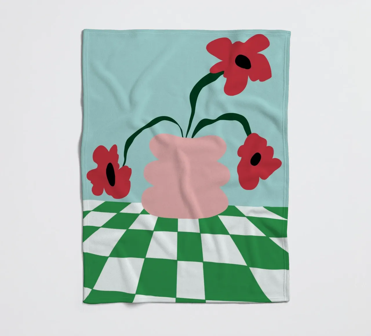 Fiori su argilla coperta in pile da Miho Art Studio