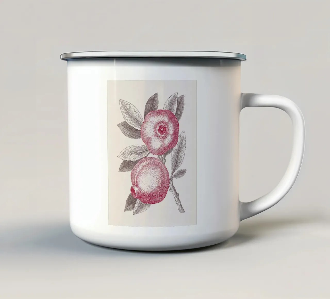 Pomegranate Sketch no. 3 tazza in smalto da apoloprints