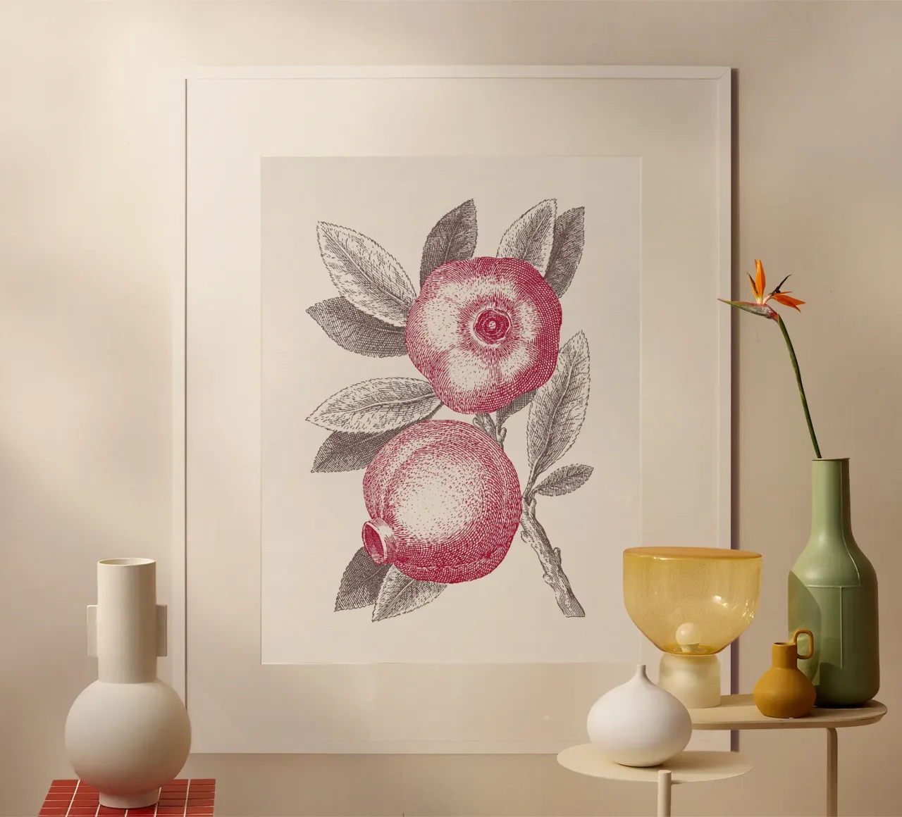 Pomegranate Sketch no. 3 carta hahnemühle da apoloprints