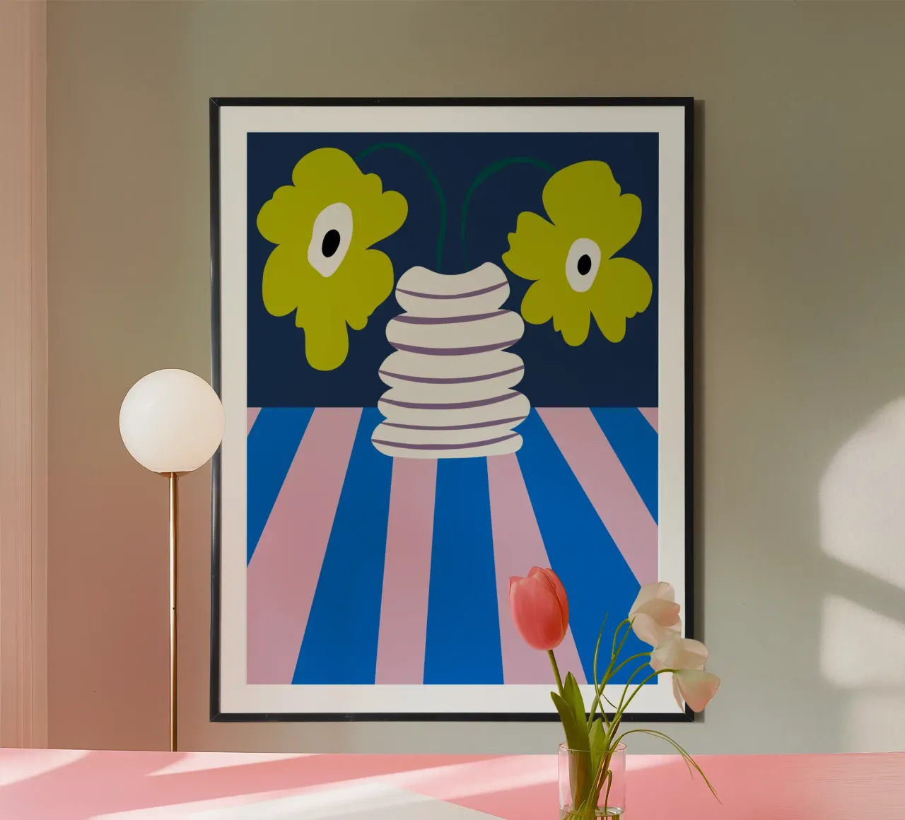 Argilla per l'esplosione dei colori poster con telaio in legno da Miho Art Studio