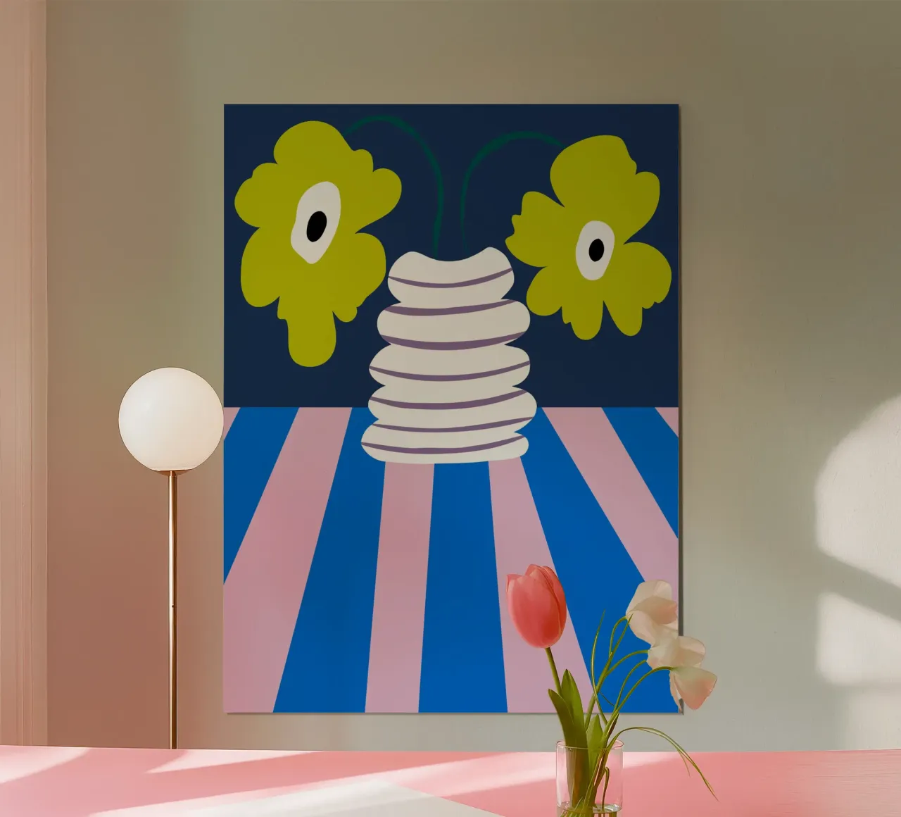 Argilla per l'esplosione dei colori poster con telaio in legno da Miho Art Studio