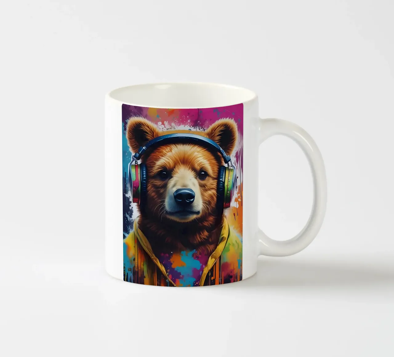 Orso melomane arte tazza in ceramica da MakArena