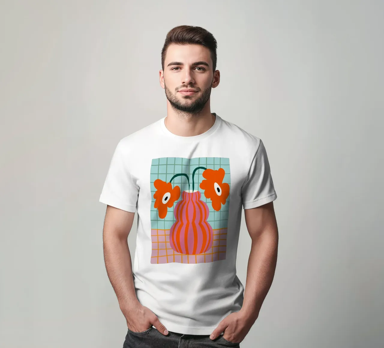 Fioriture colorate in argilla t-shirt da Miho Art Studio