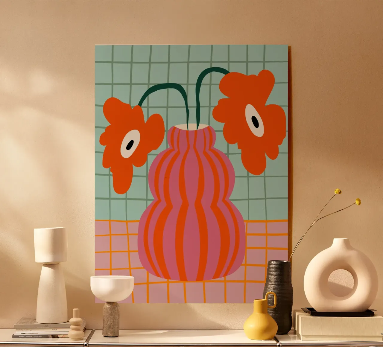 Fioriture colorate in argilla plexiglass da Miho Art Studio