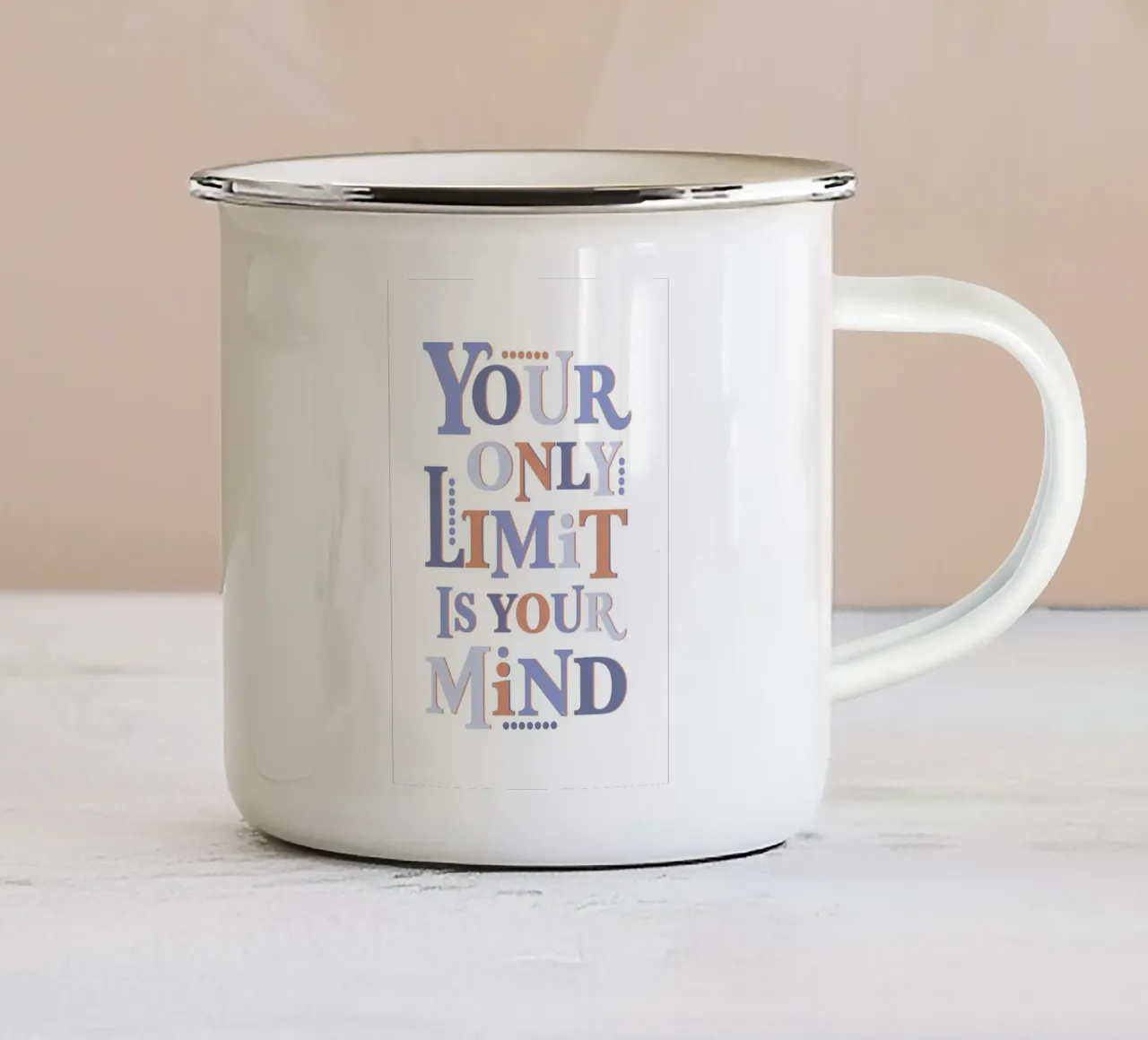 Il vostro unico limite è la vostra mente tazza in smalto da Martina