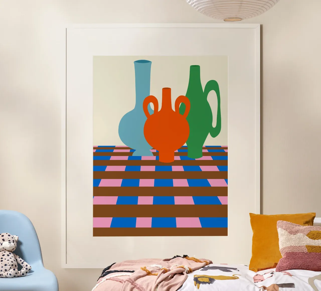 Vasi colorati poster con telaio in plastica da Miho Art Studio