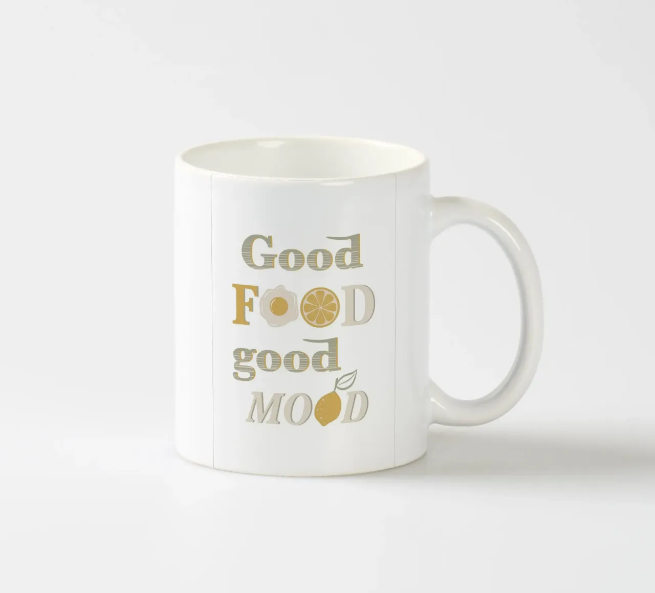 Buon cibo, buon umore tazza in ceramica da Martina