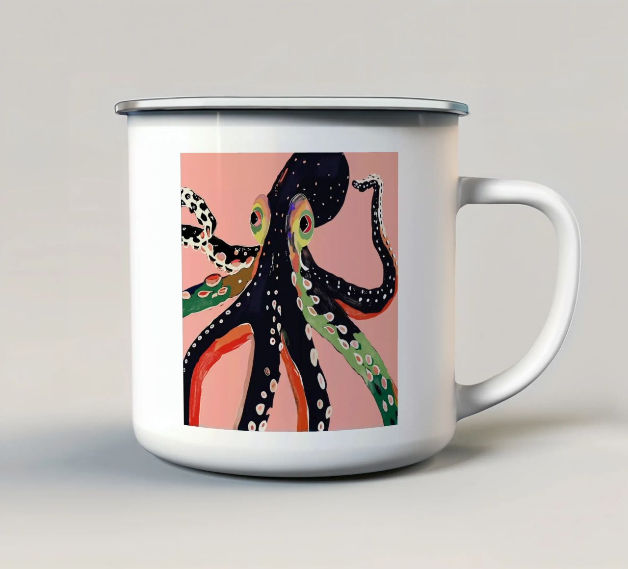 Polpo colorato tazza in smalto da ArtsySesta