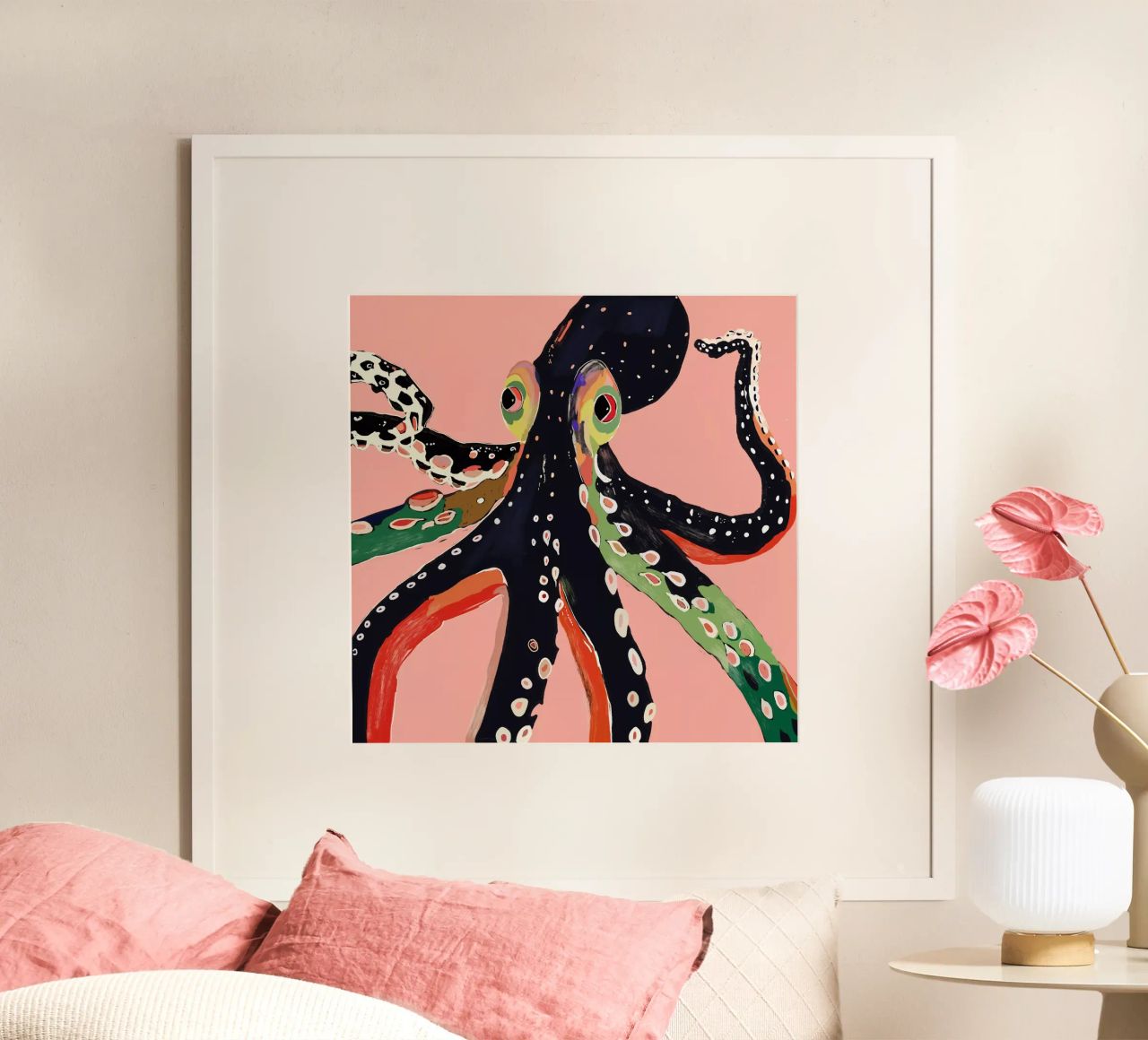Pieuvre colorée poster de ArtsySesta