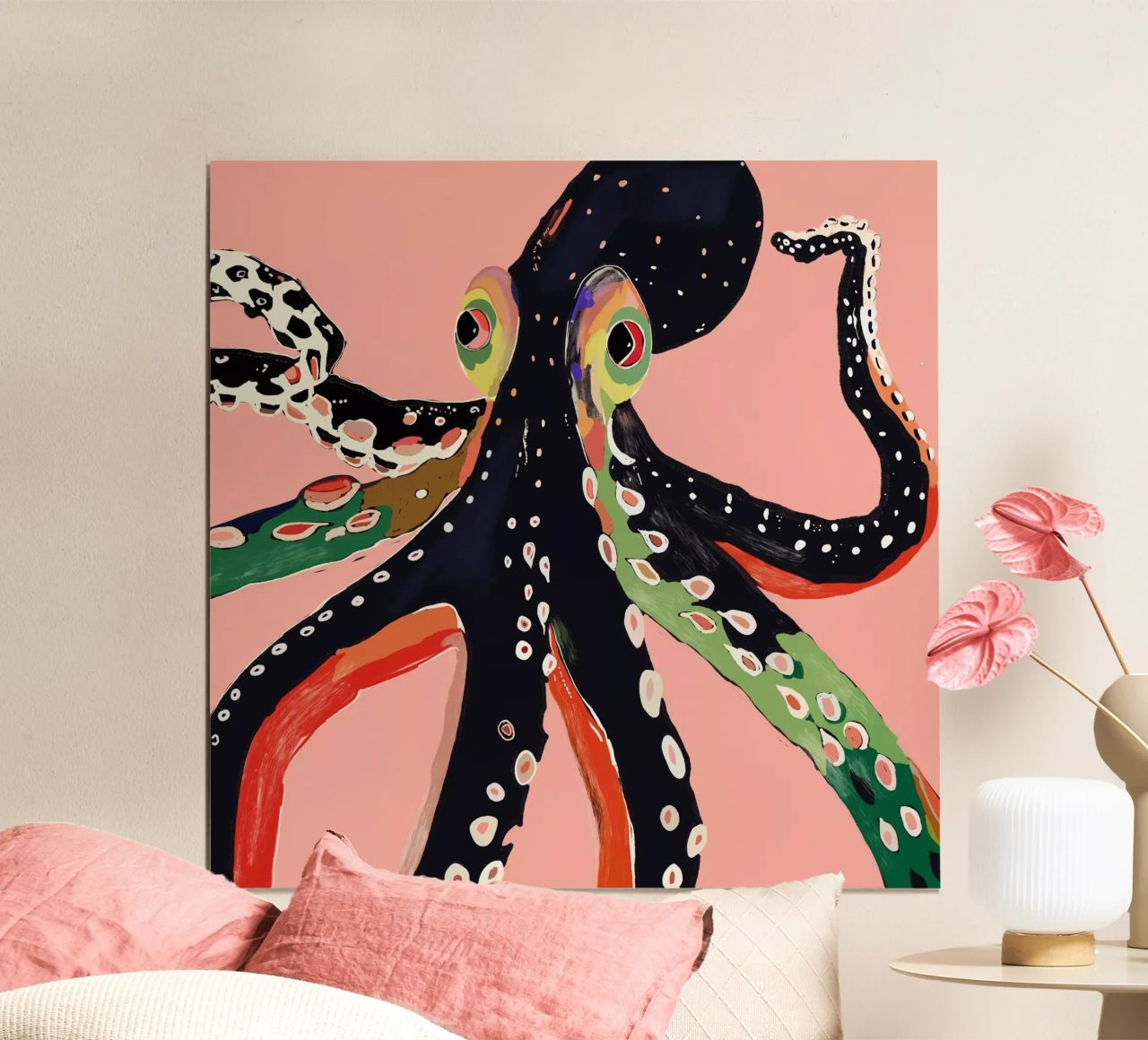 Pieuvre colorée poster de ArtsySesta