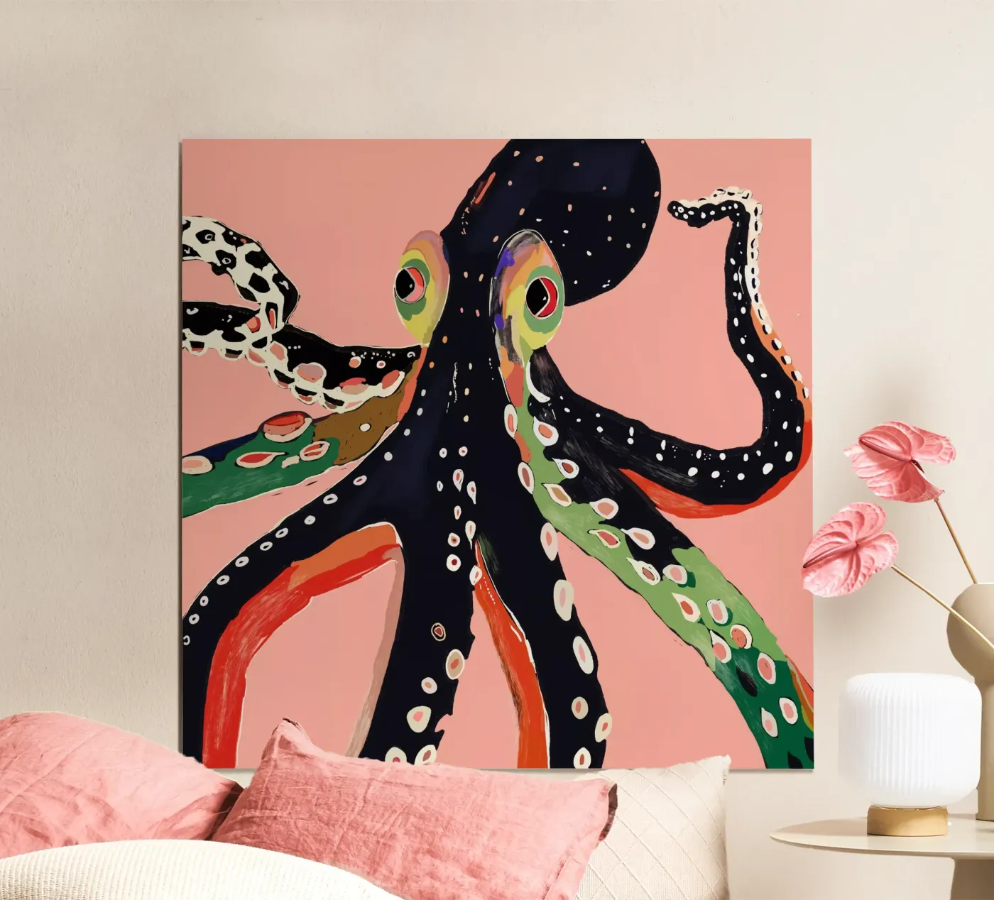 Pieuvre colorée poster de ArtsySesta