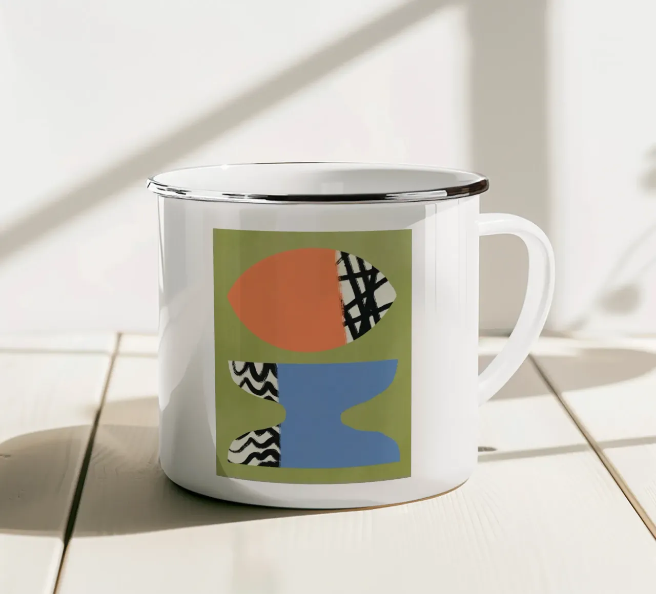 Blocco colore 07 tazza in smalto da Little Dean