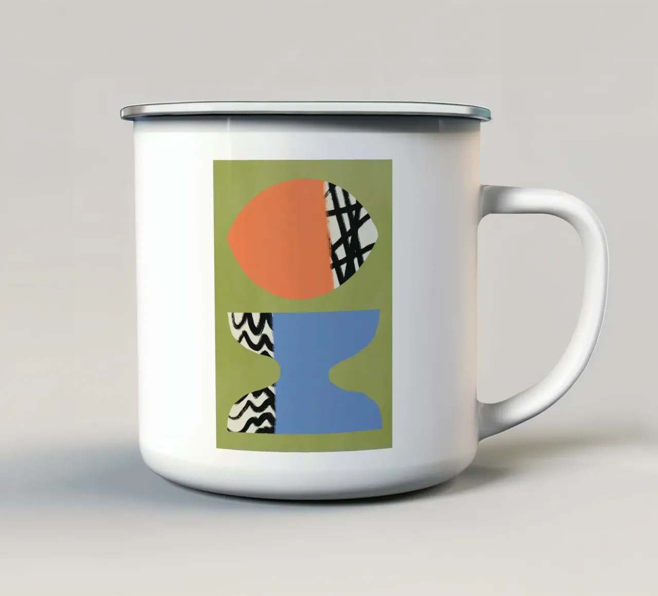 Blocco colore 07 tazza in smalto da Little Dean