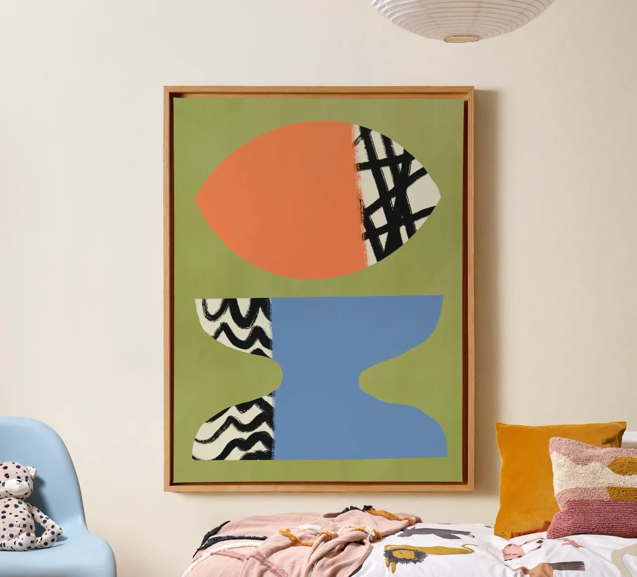 Colour block 07 canvas by Little Dean