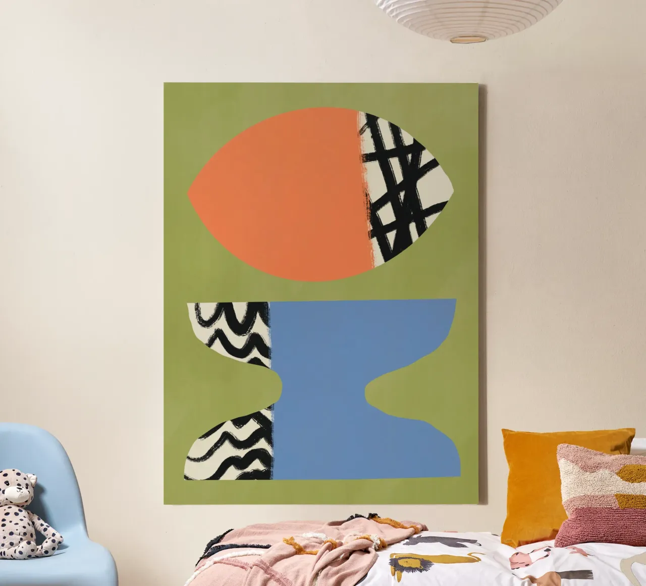 Colour block 07 canvas by Little Dean