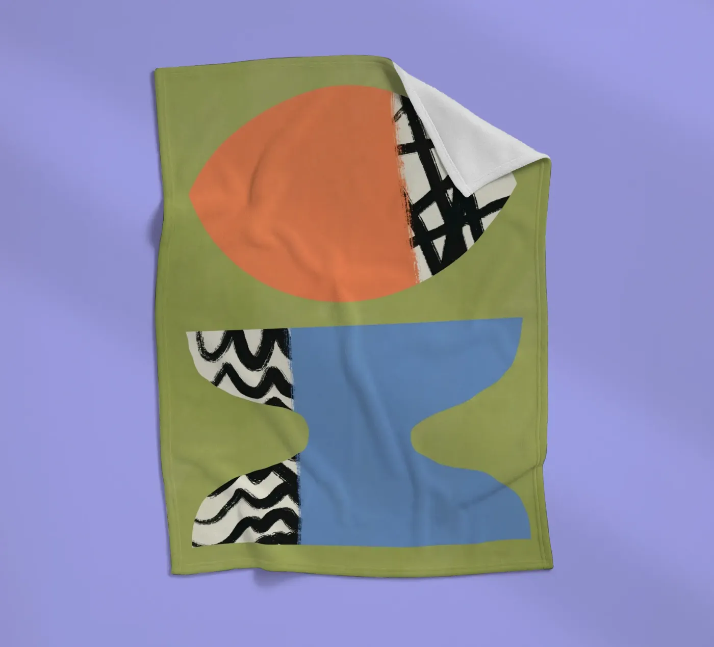 Colour block 07 Fleecedecke von Little Dean