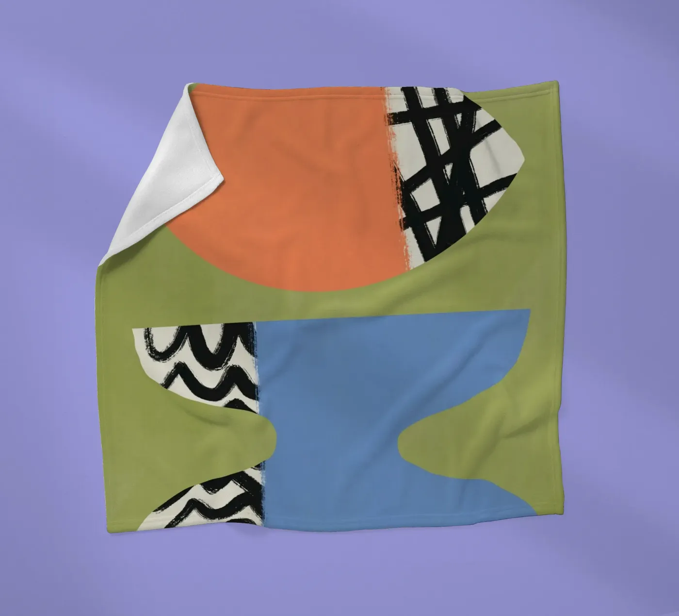 Colour block 07 Fleecedecke von Little Dean