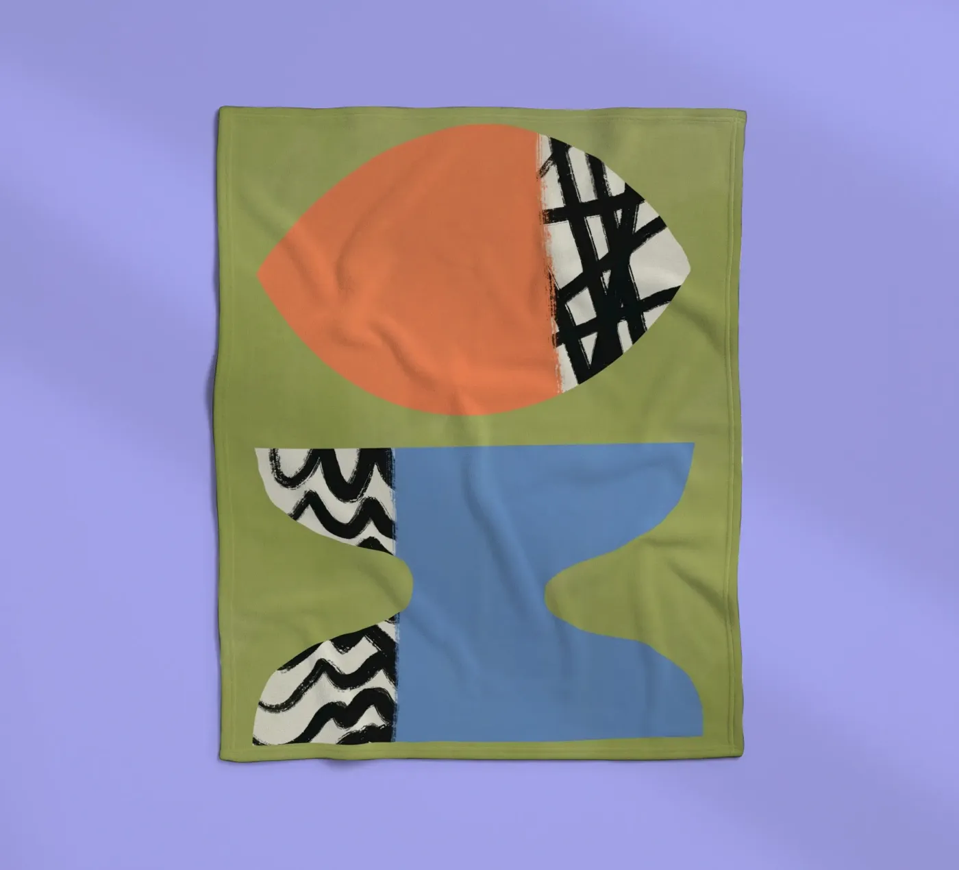 Colour block 07 Fleecedecke von Little Dean