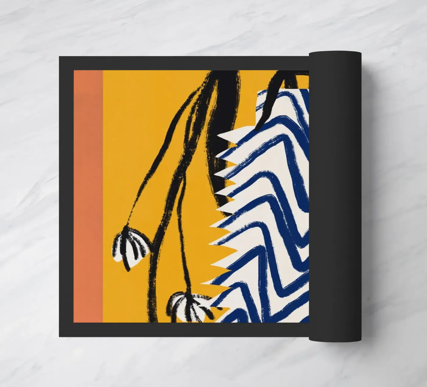 Patterned vase doormat by Little Dean