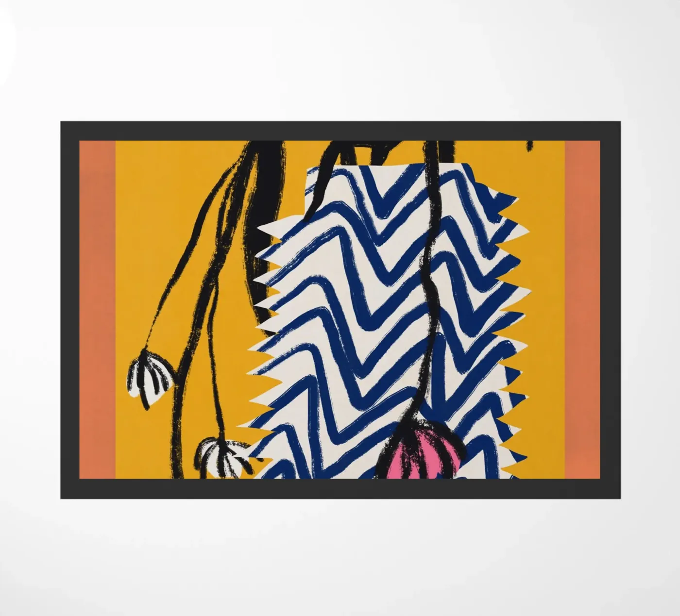 Patterned vase doormat by Little Dean