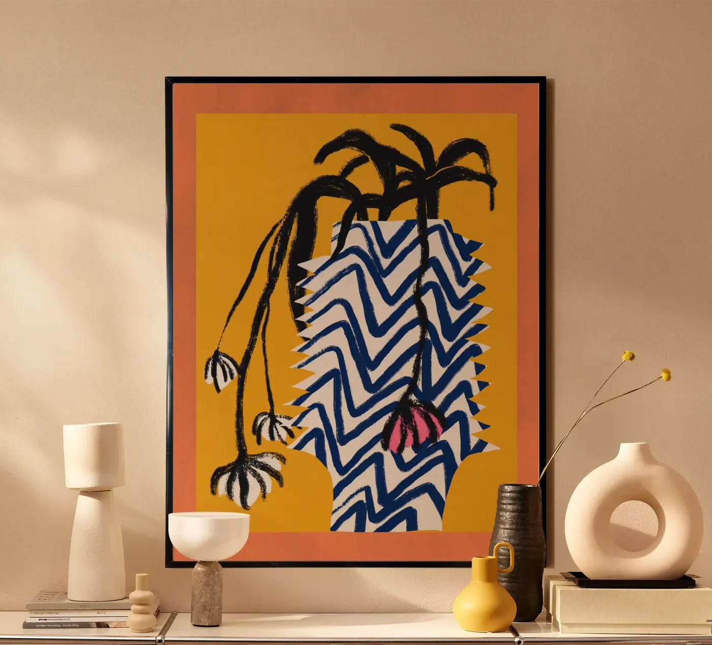 Gemusterte Vase Poster von Little Dean