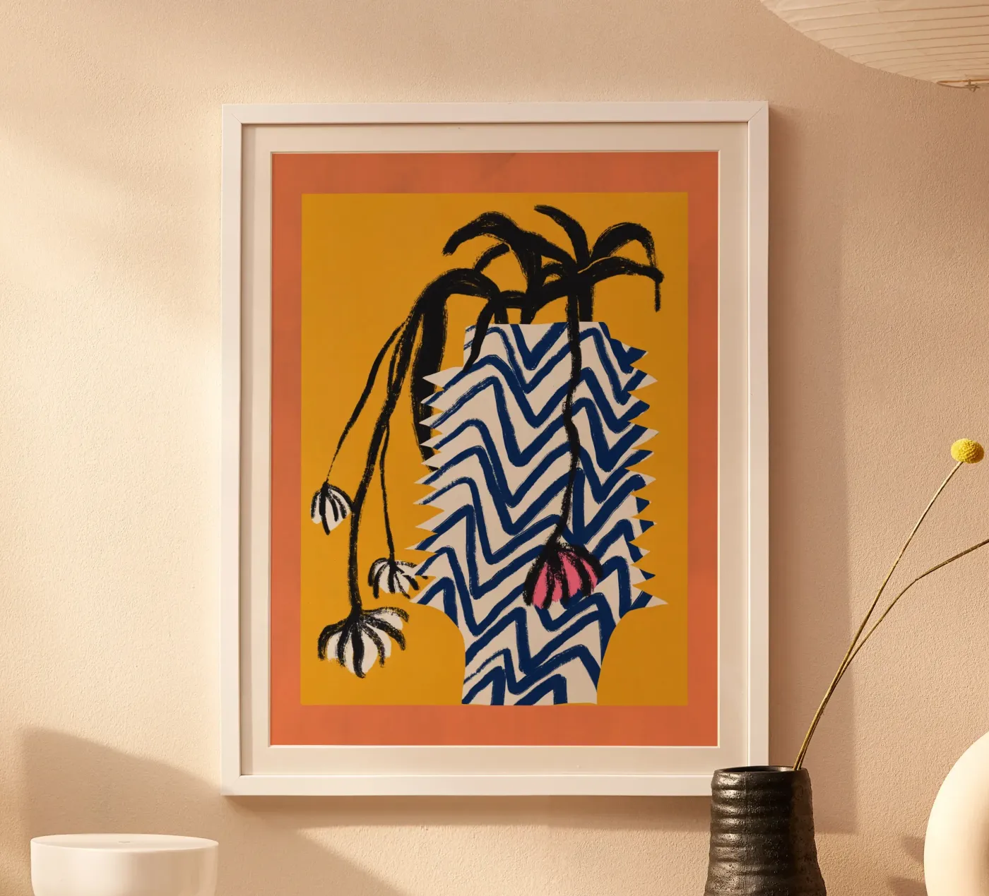 Gemusterte Vase Poster von Little Dean