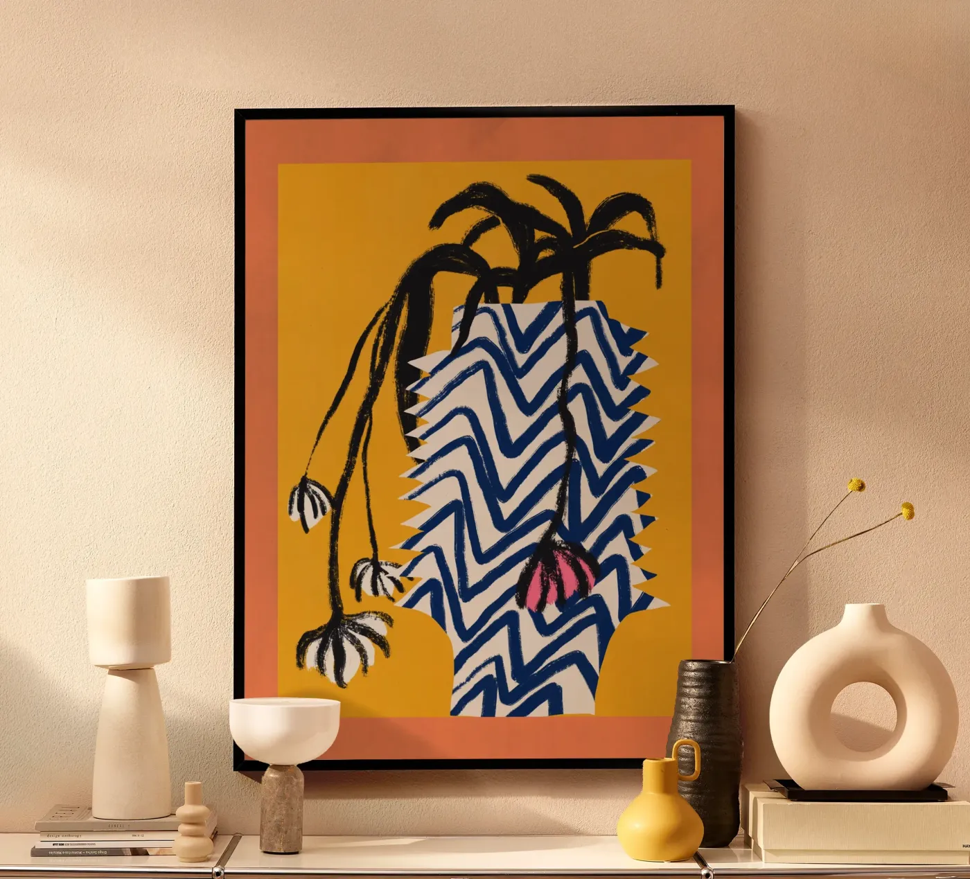 Gemusterte Vase Poster von Little Dean